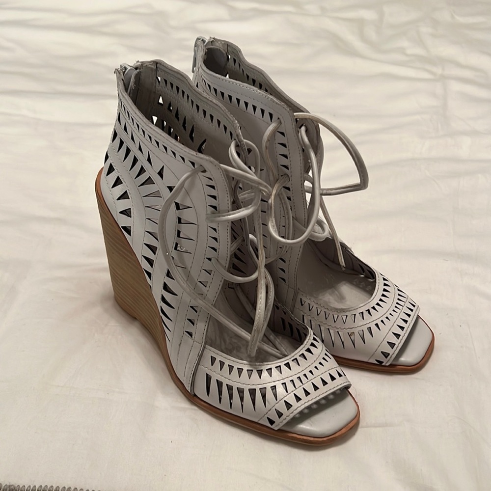 Jeffrey Campbell Rodillo Wedge - White